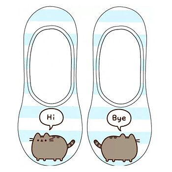 Pusheen Dam Strumpor Låga - Blå/vita invisible socks