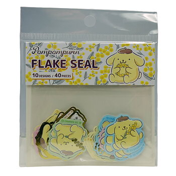 Sanrio Pompompurin Flake Stickers - 40 st Klistermärken