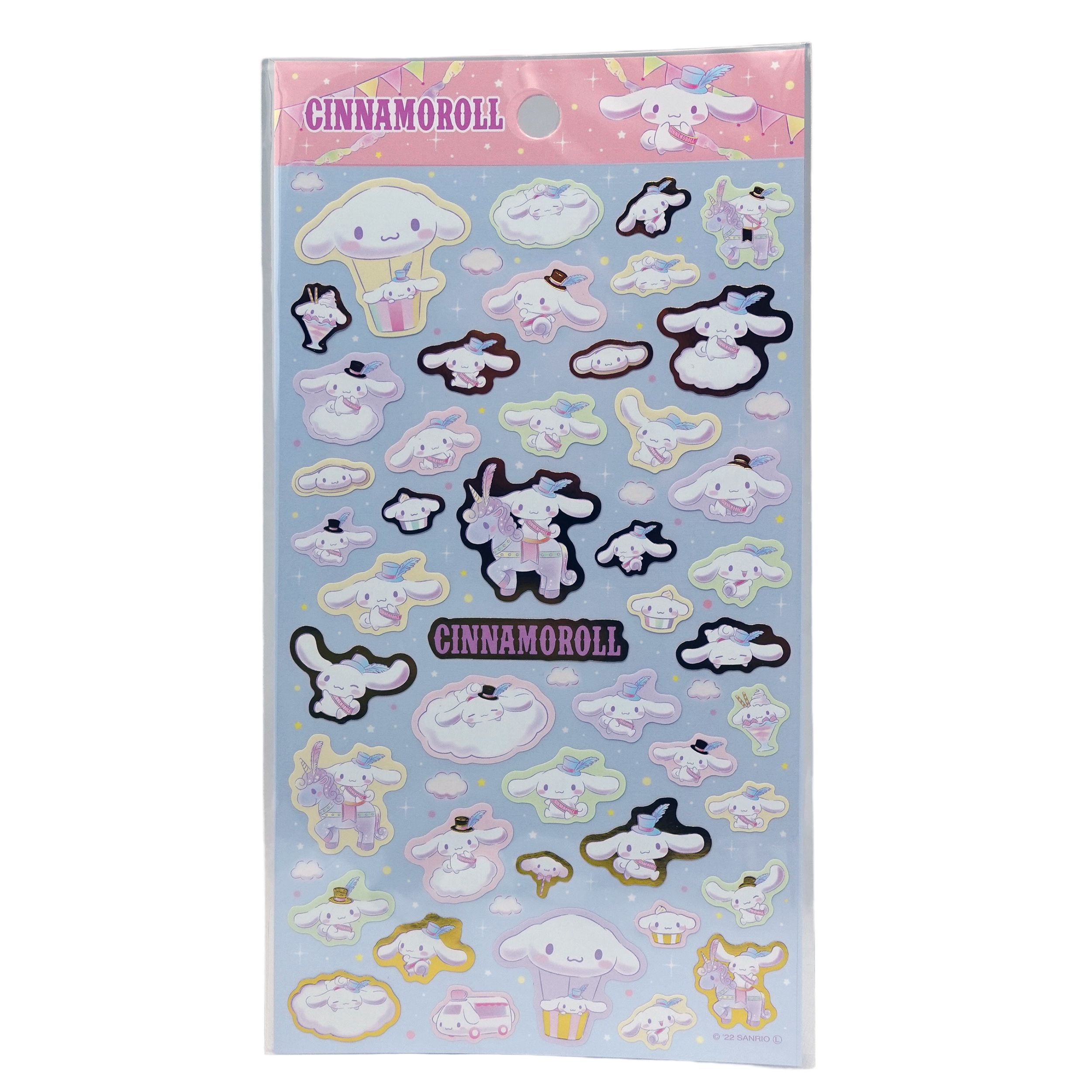 Sanrio Cinnamoroll Stickers - Klistermärken med Guld detaljer