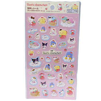 Sanrio Hello Kitty & Characters Stickers - Klistermärken med Guld detaljer