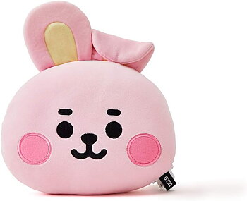 BT21 Baby Cooky Face Marshmallow Feel Kudde - Rosa