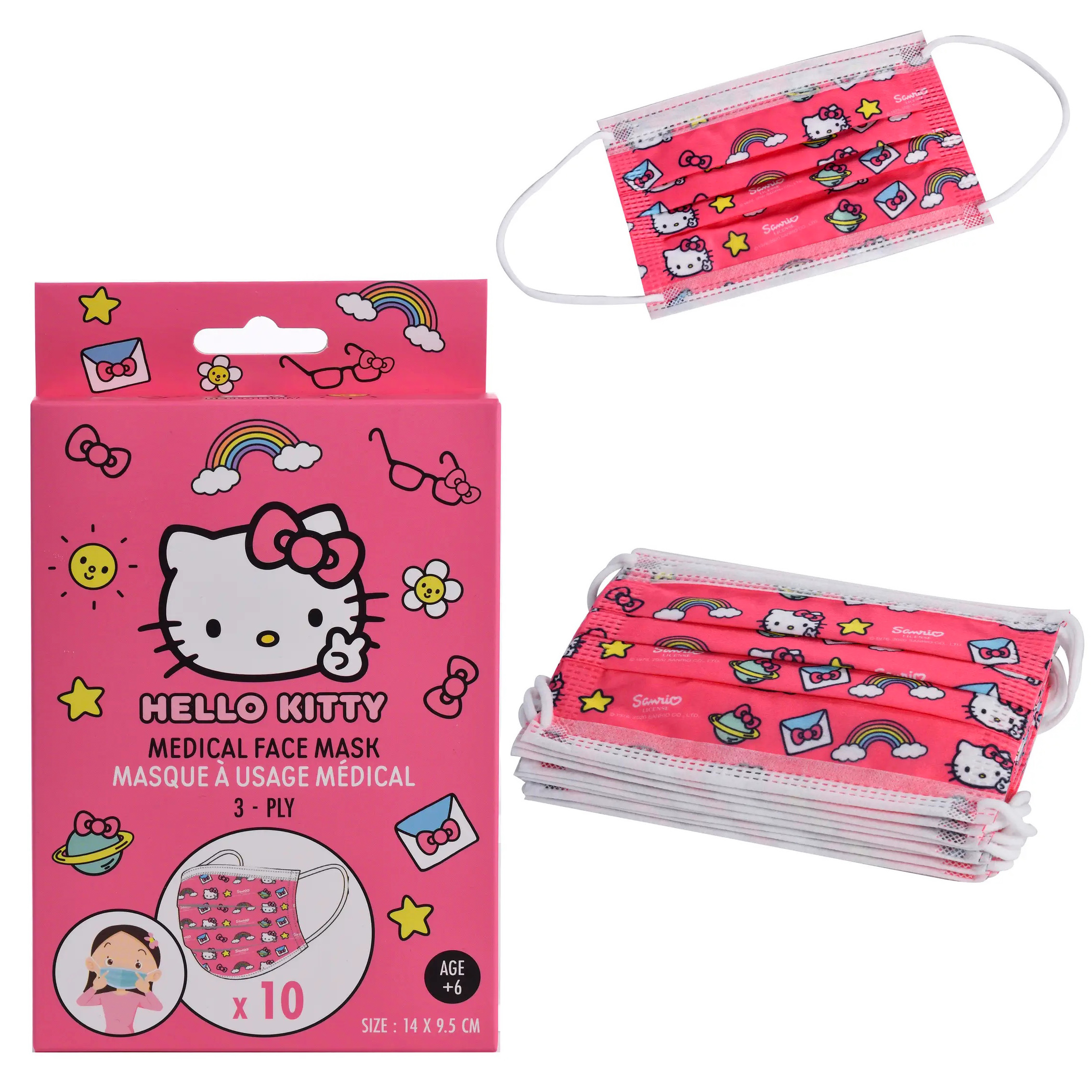 Hello Kitty Munskydd Face Mask 10-pack