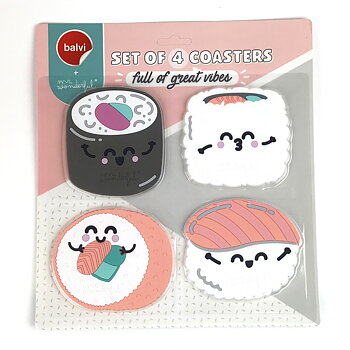 Kawaii Sushi Underlägg - 4 st