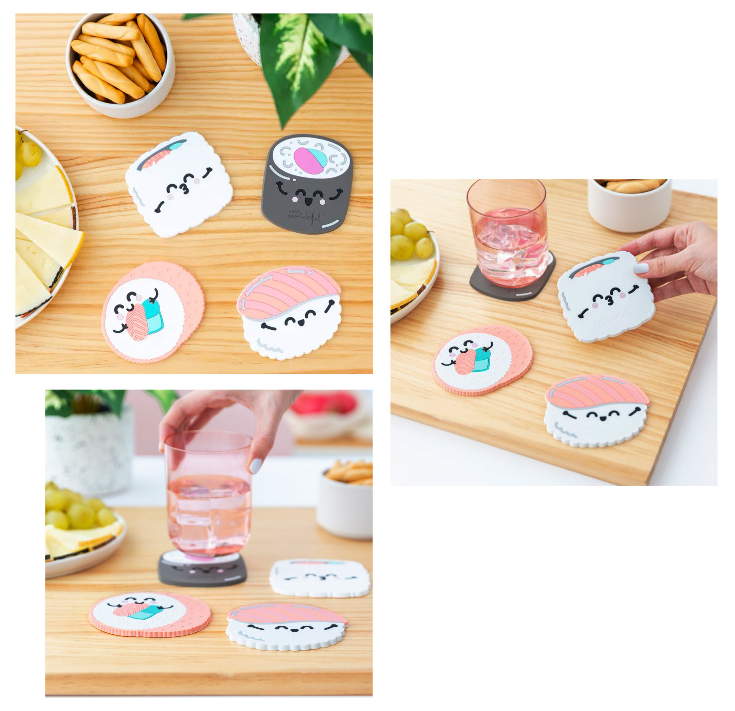 Kawaii Sushi Underlägg - 4 st - 4