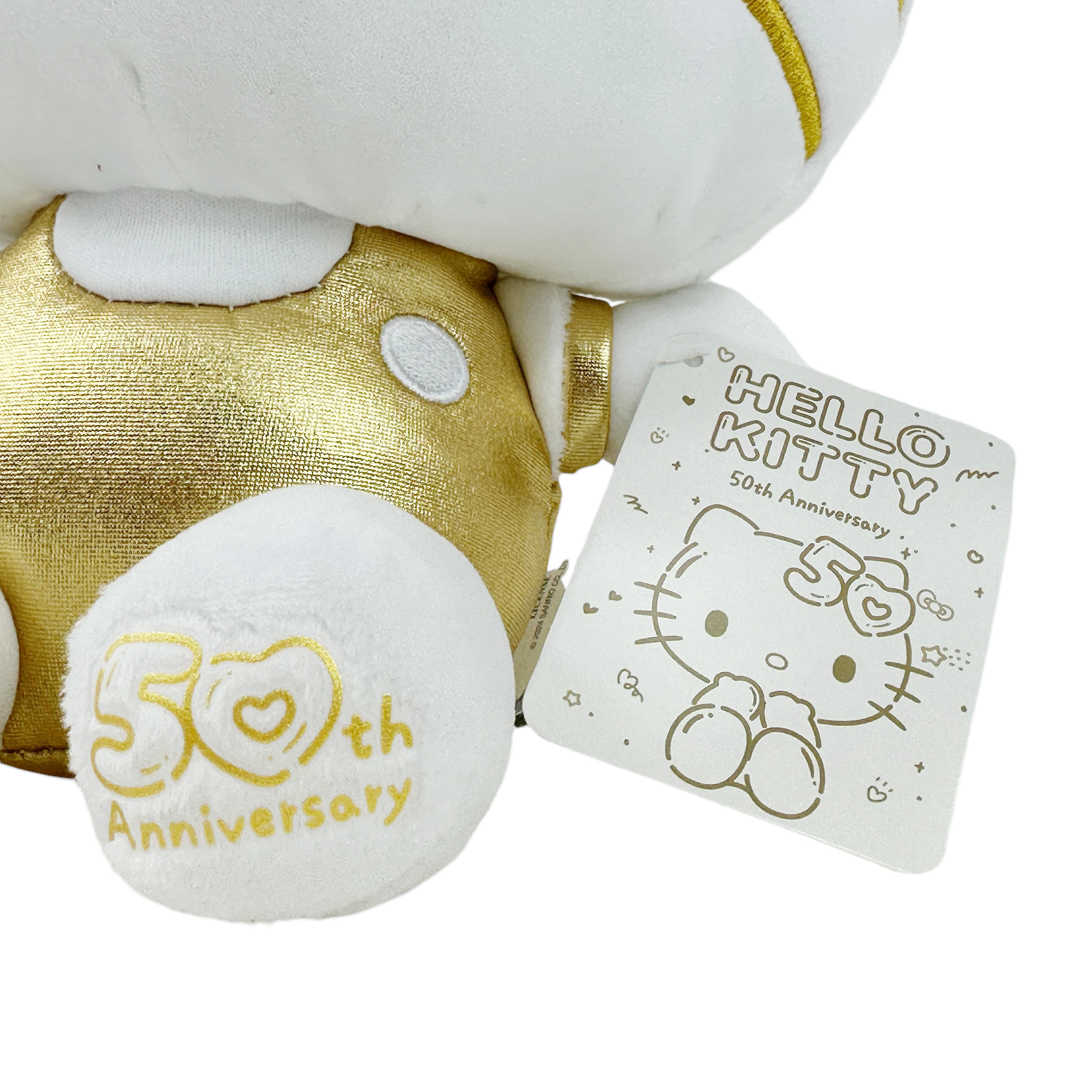 Hello Kitty Mjukis Gosedjur - 50th. Anniversary Birthday 25 cm - Guld - 5