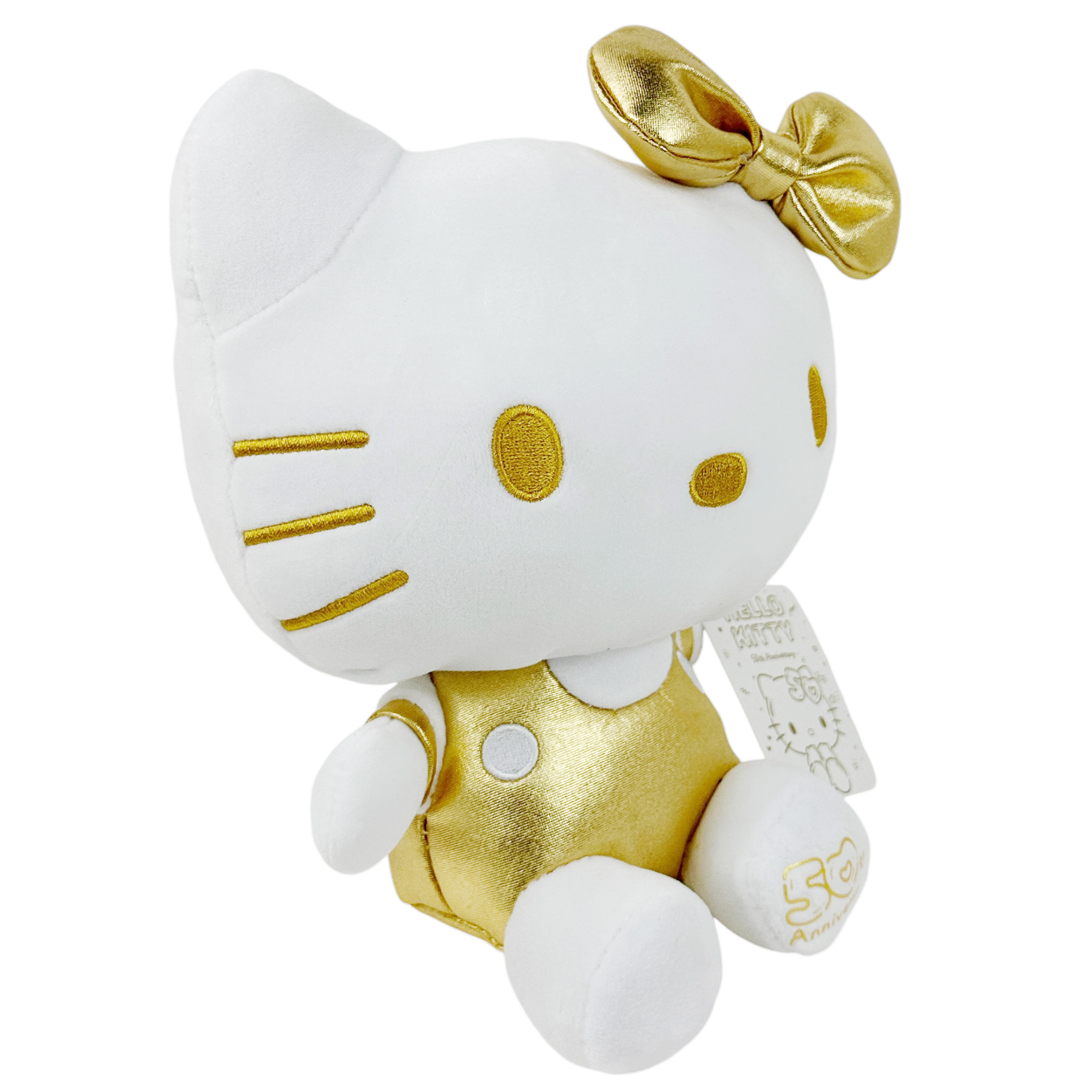 Hello Kitty Mjukis Gosedjur - 50th. Anniversary Birthday 25 cm - Guld - 2