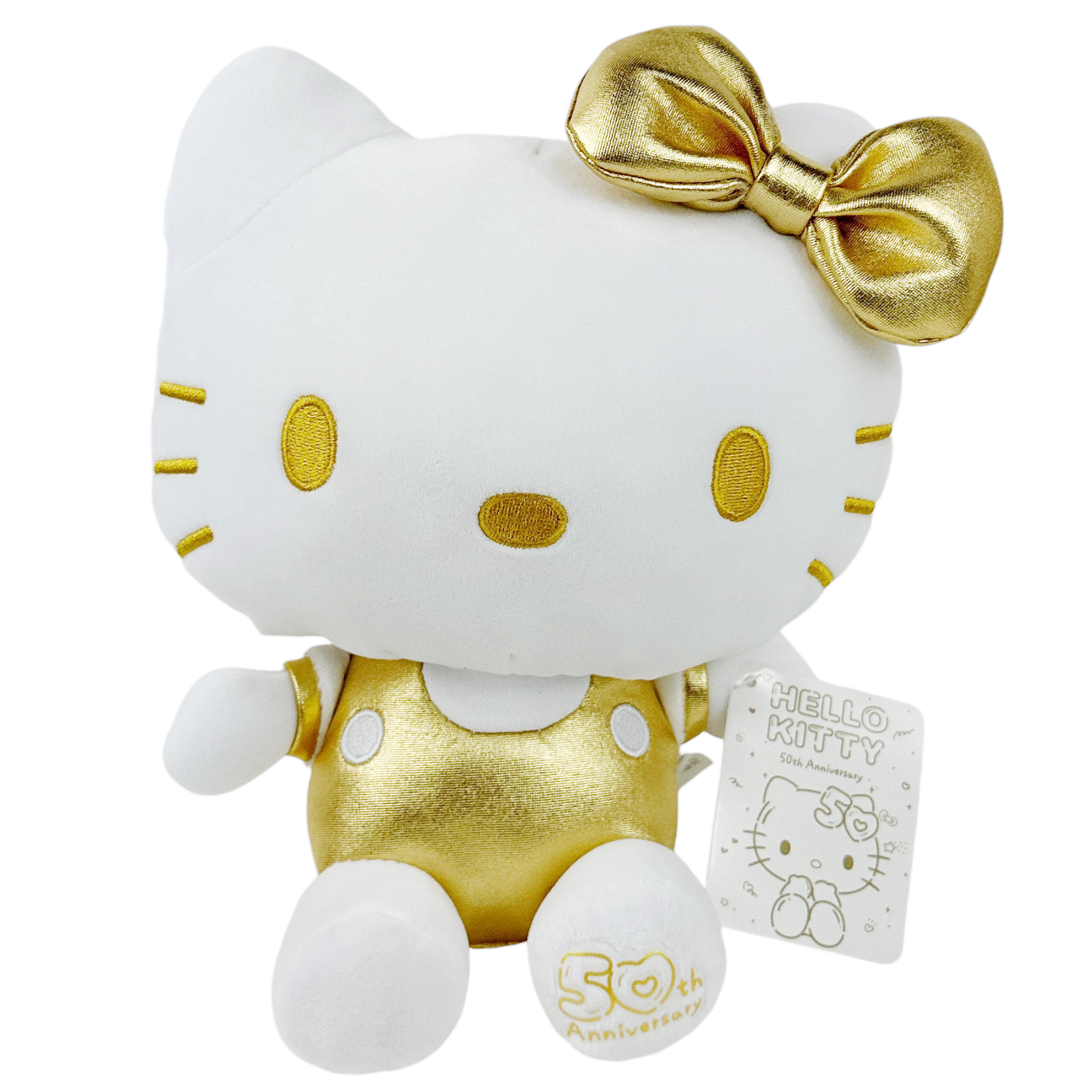 Hello Kitty Mjukis Gosedjur - 50th. Anniversary Birthday 25 cm - Guld