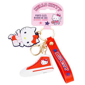 Hello Kitty Basketboll Nyckelring - Röd