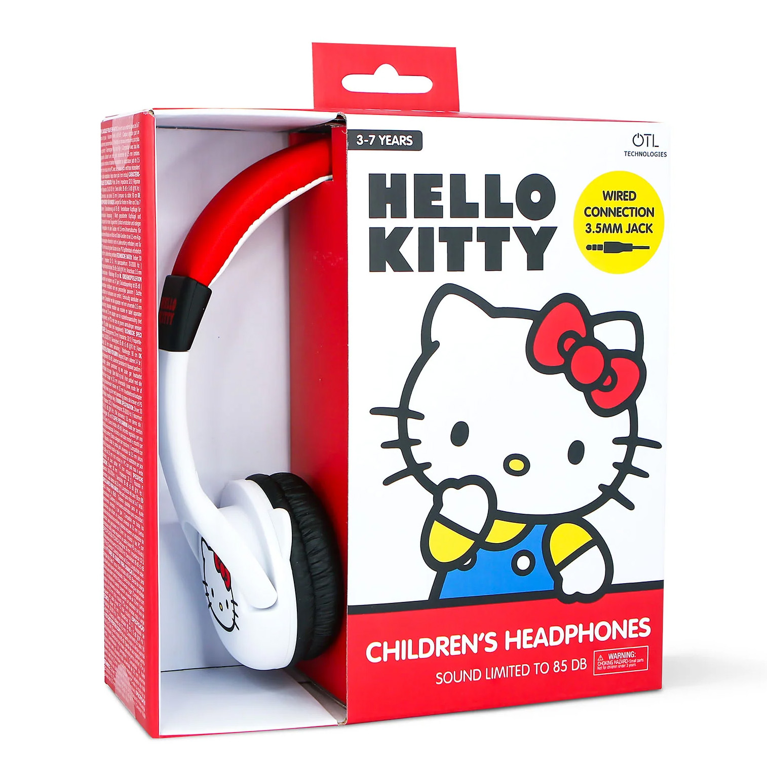 Hello Kitty - Hörlurar Kids 3-10 år - Röda/Vita - 8