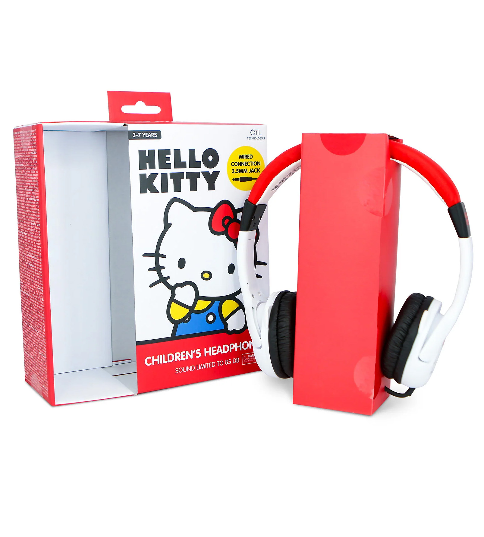 Hello Kitty - Hörlurar Kids 3-10 år - Röda/Vita - 5