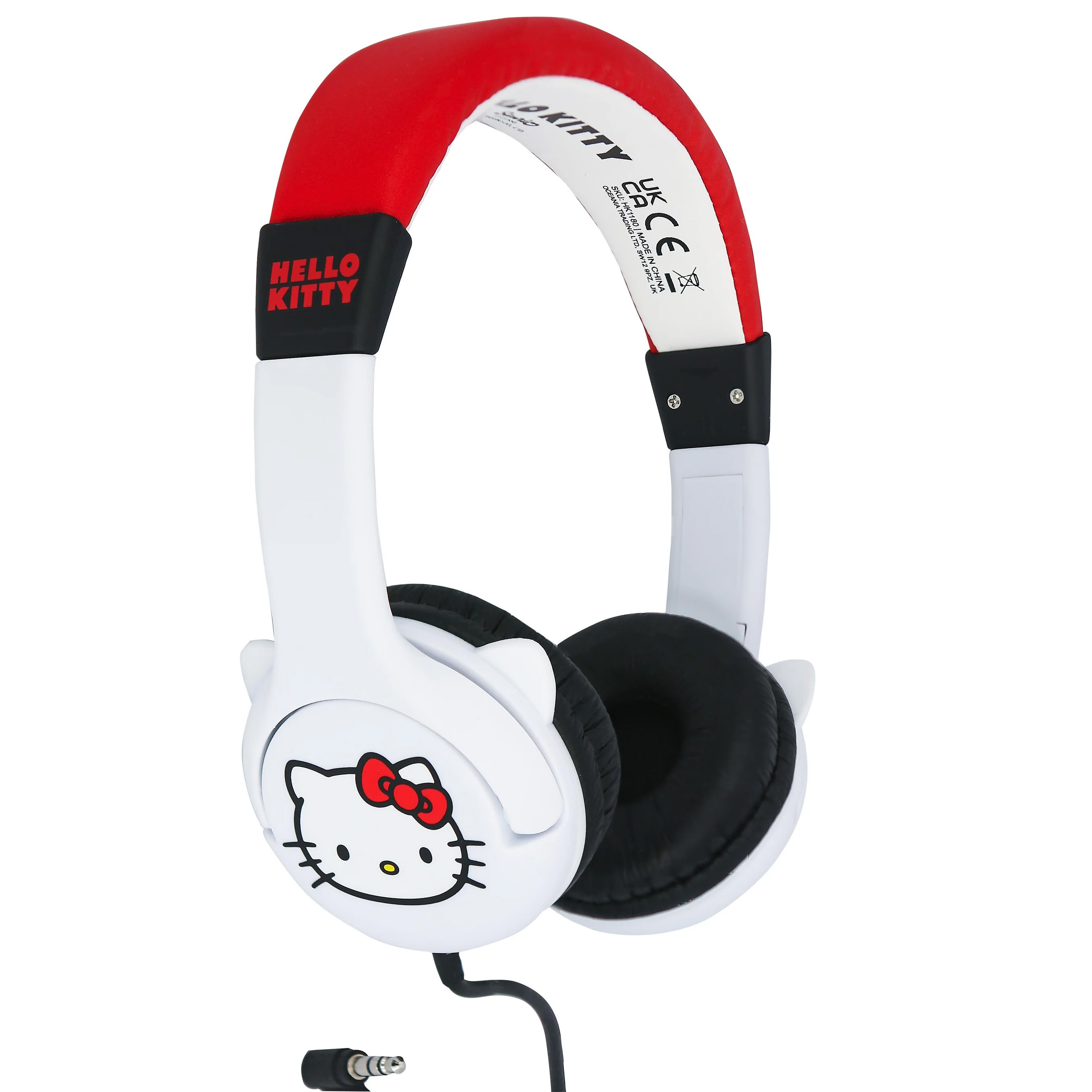 Hello Kitty - Hörlurar Kids 3-10 år - Röda/Vita - 6