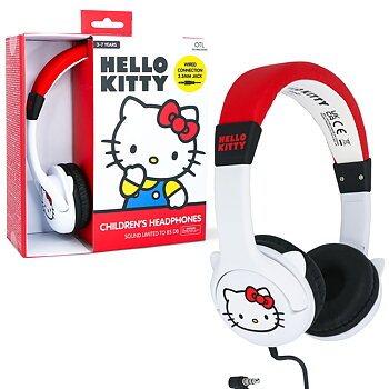 Hello Kitty - Hörlurar Kids 3-10 år - Röda/Vita