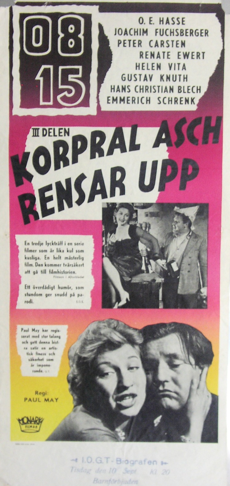 Korpral Asch rensar upp