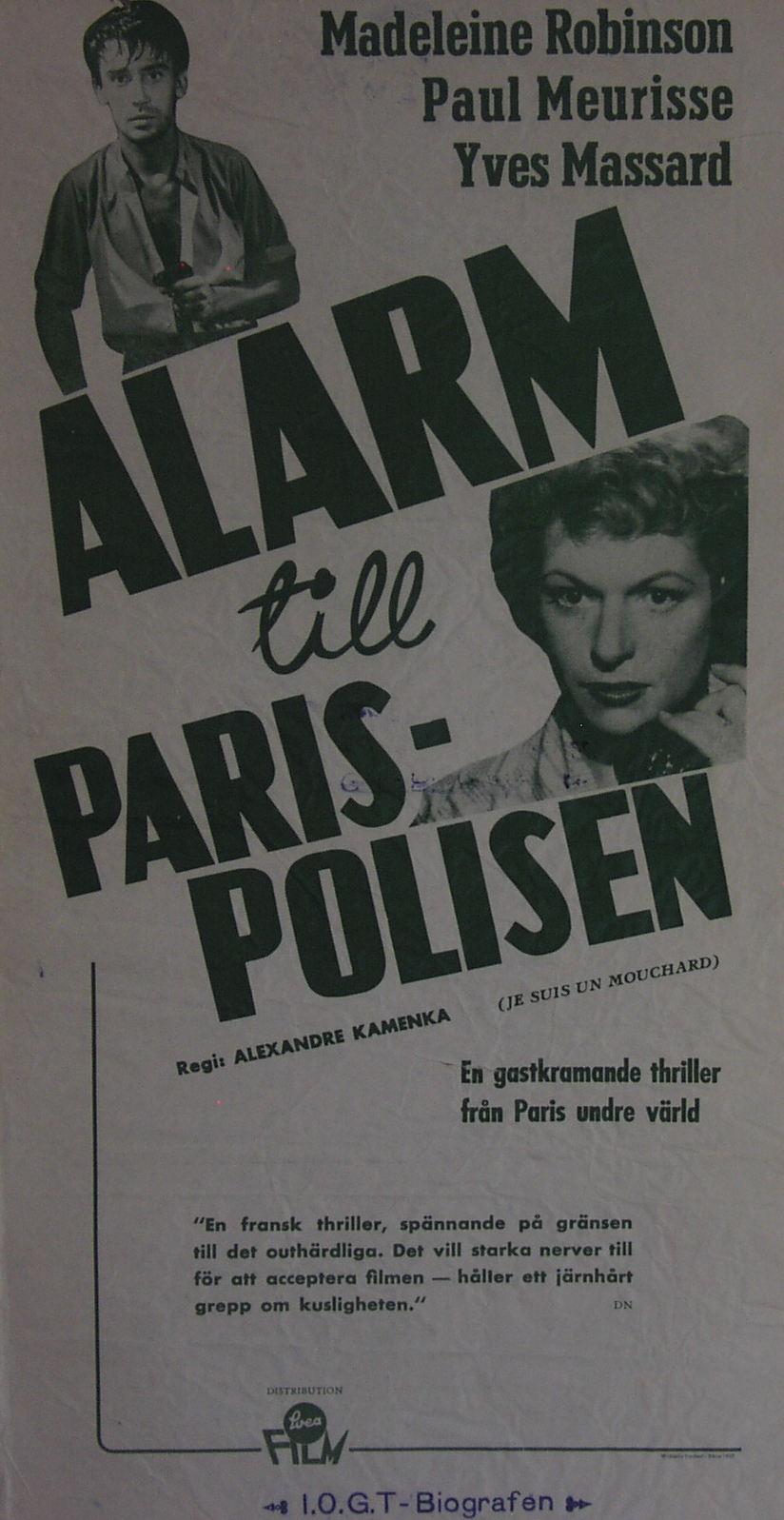 Alarm till parispolisen