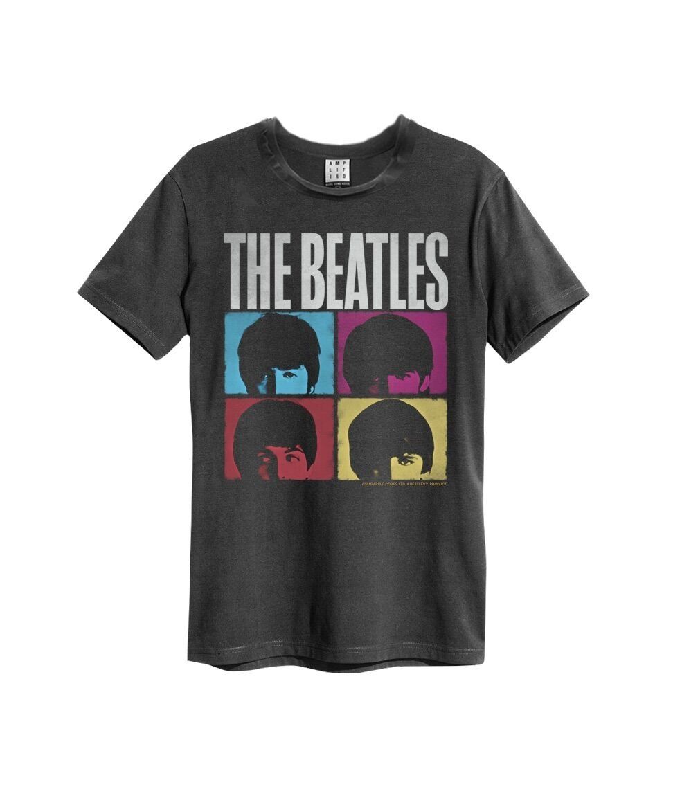 The Beatles Hard Days Night Amplified Vintage Charcoal T-Shirt