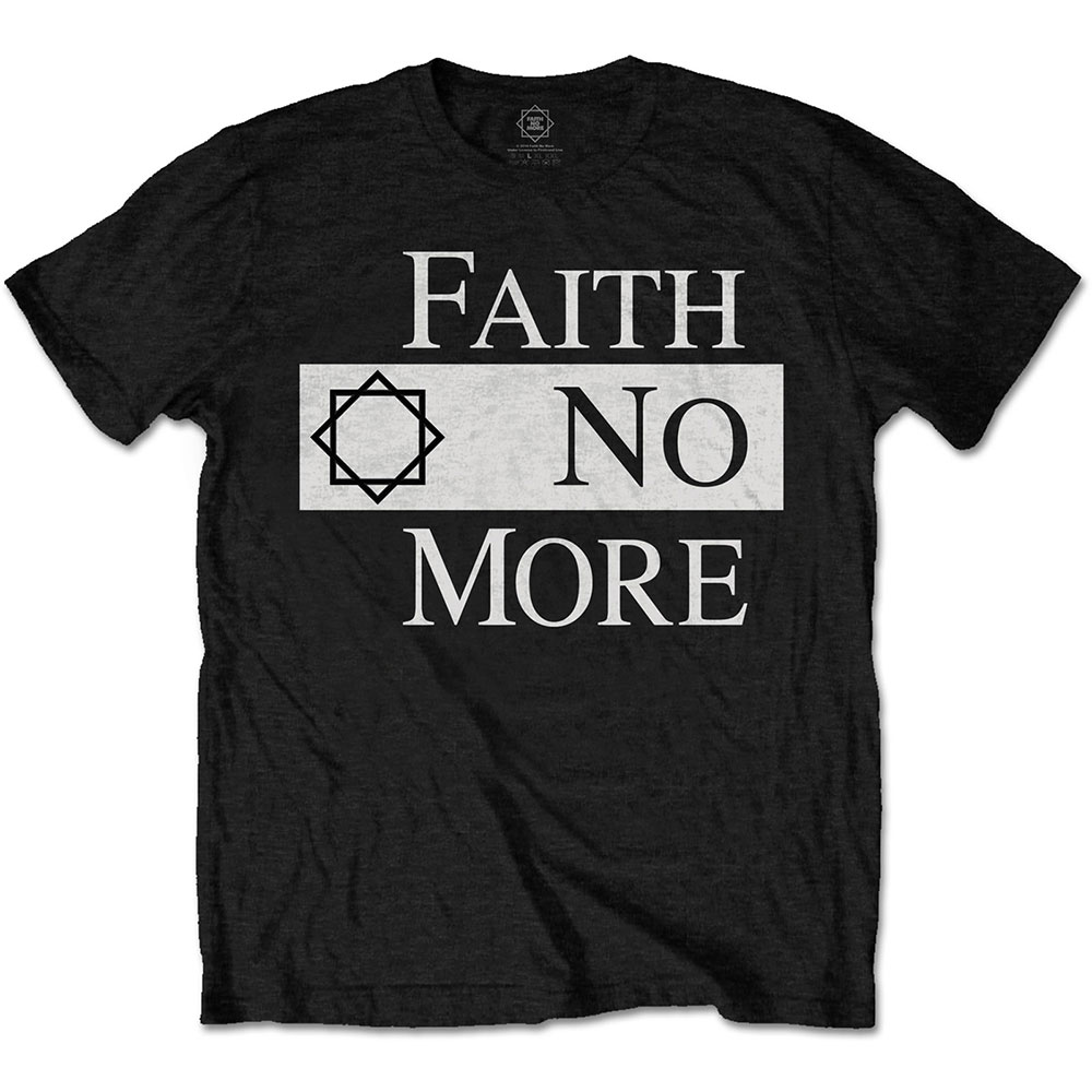 Faith No More Men's Classic Logo T-Shirt - Black Band Tee, Unisex Fit, XXL Size