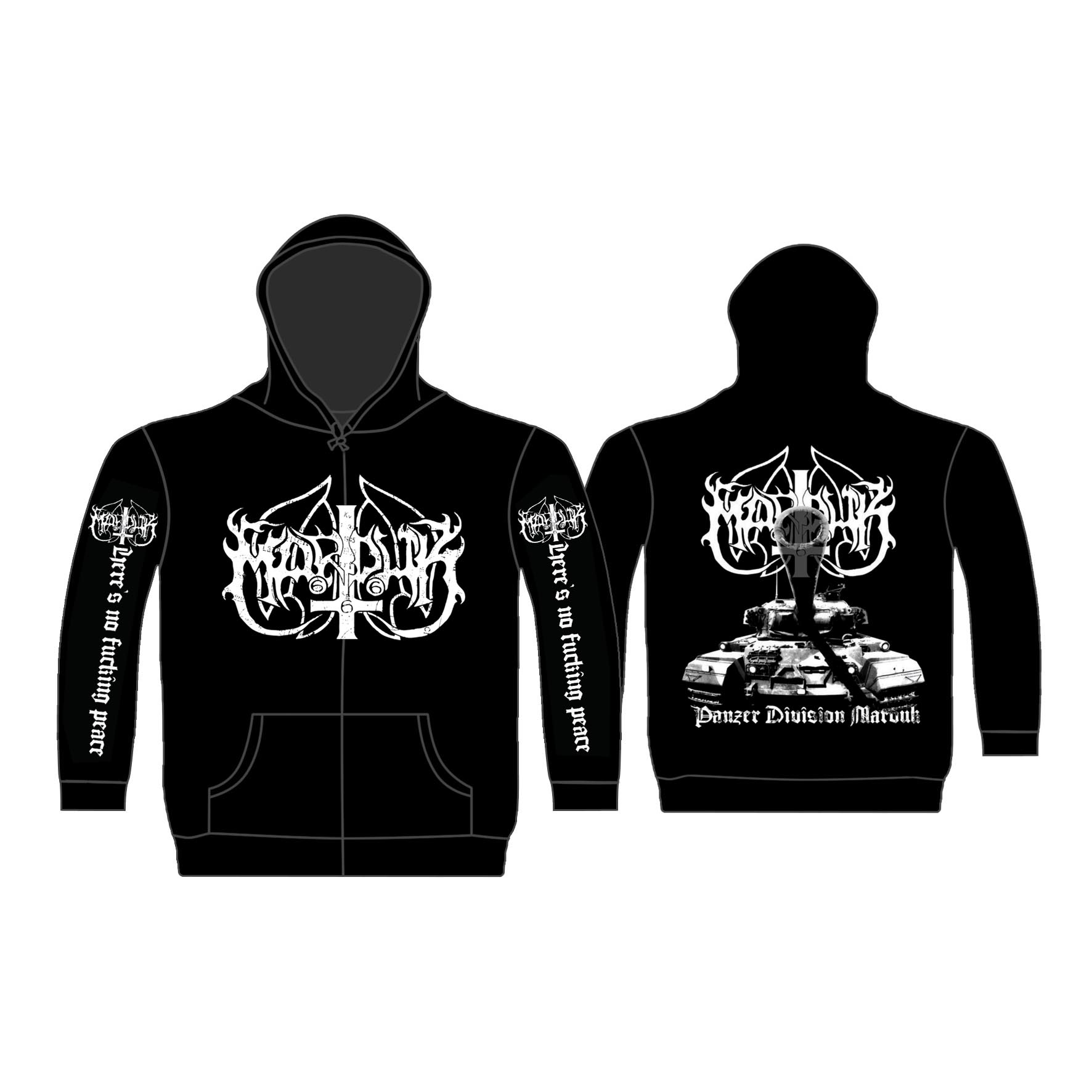 NEW & OFFICIAL! Marduk 'Panzer Division Marduk' Zip Up Hoodie