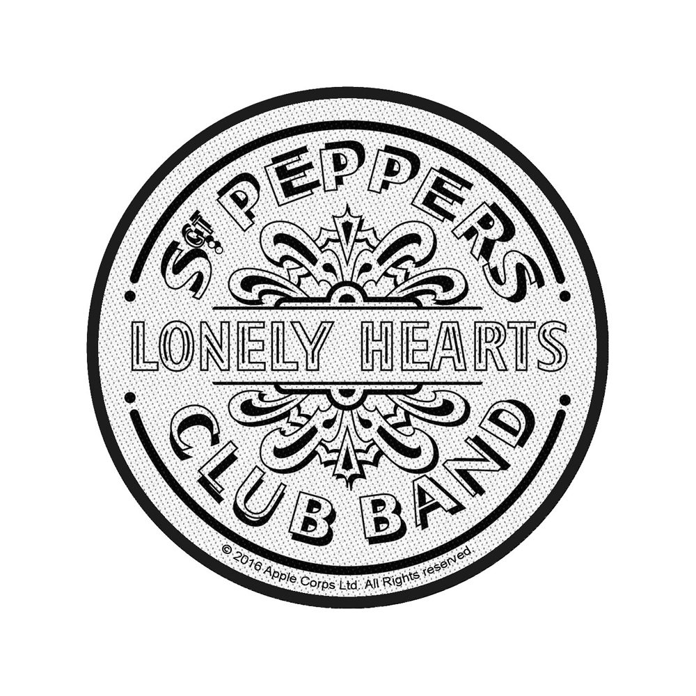 The Beatles Sgt. Peppers Drum White Circular Patch