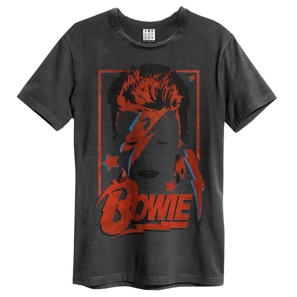 David Bowie Aladdin Sane Amplified Vintage Charcoal T-Shirt