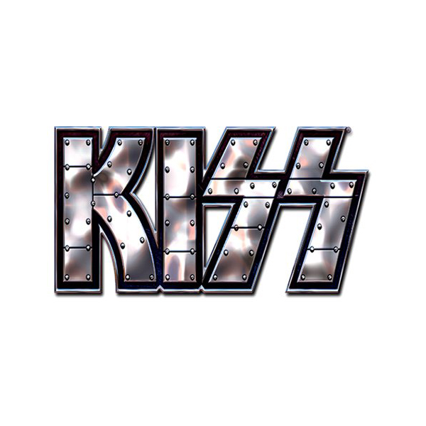 Kiss Logo Stud Silver Pin Badge