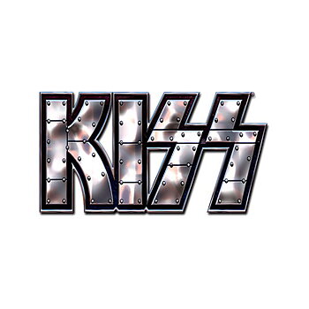 Kiss Logo Stud Silver Pin Badge
