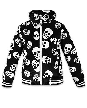 Polka Skulls Barn Hoodie Jacka