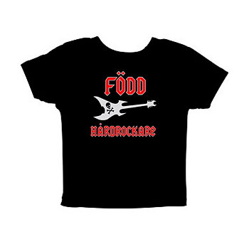 Född Hårdrockare Red Barn T-shirt