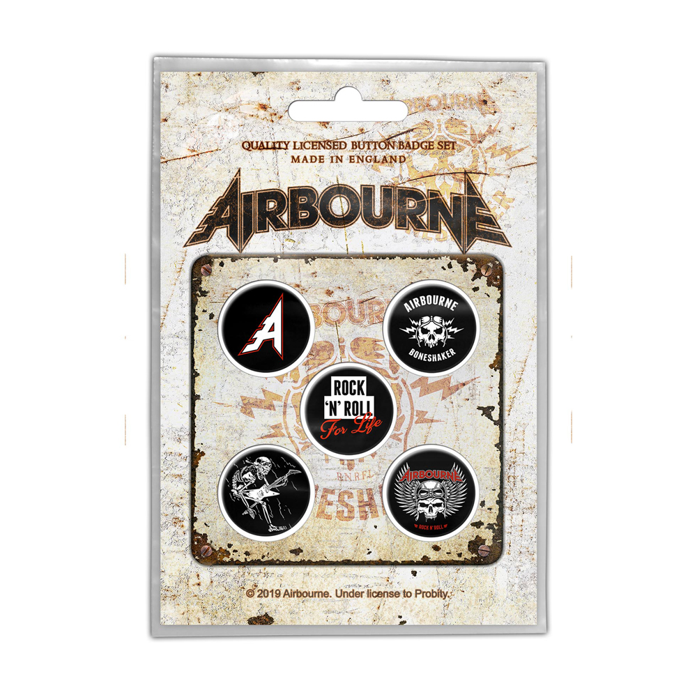 Airbourne Boneshaker Badge Pack