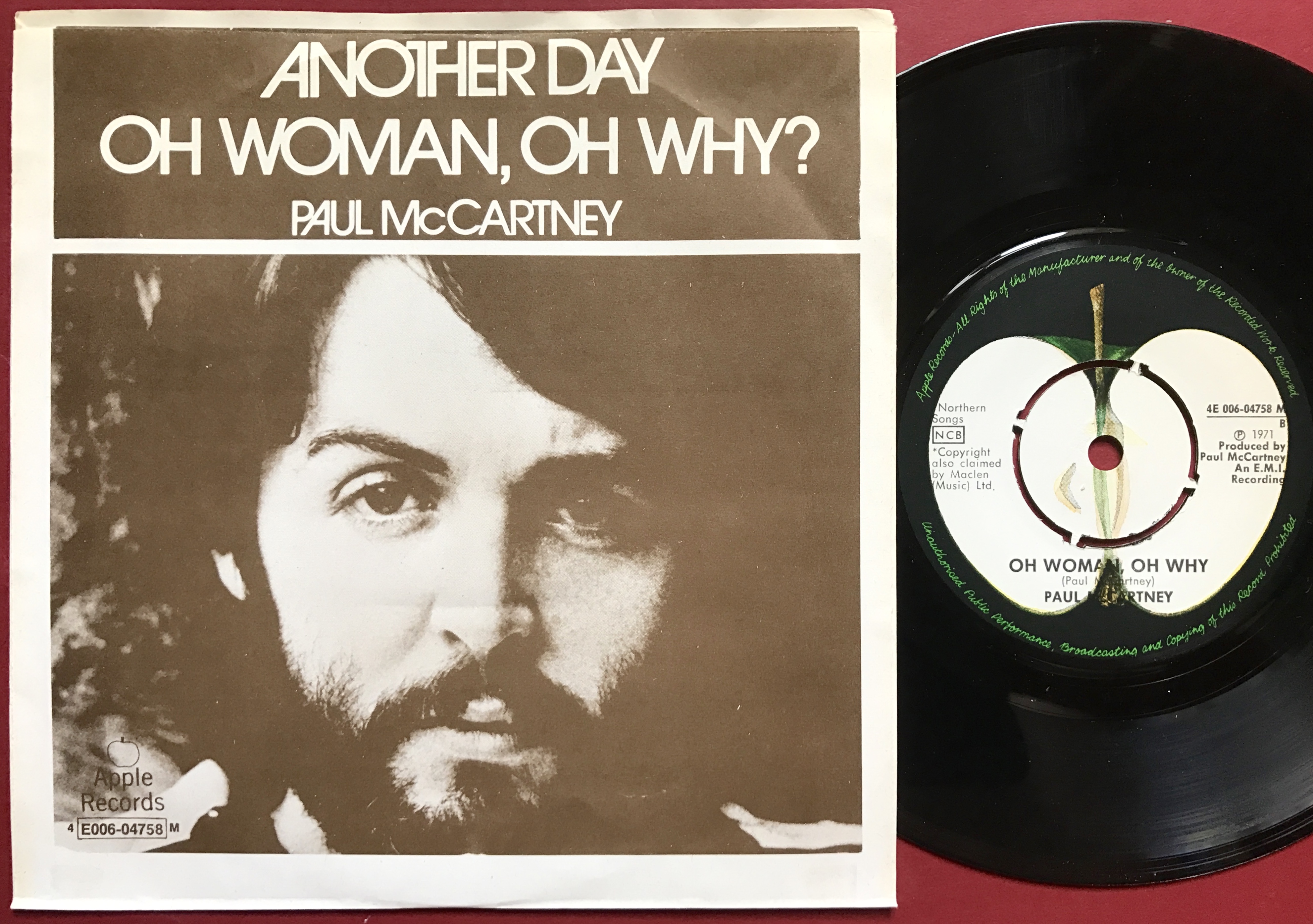 PAUL McCARTNEY - Another day 7" Swe PS 1971 - 2