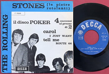 ROLLING STONES - Carol +3 Italian EP Blue PS 1964