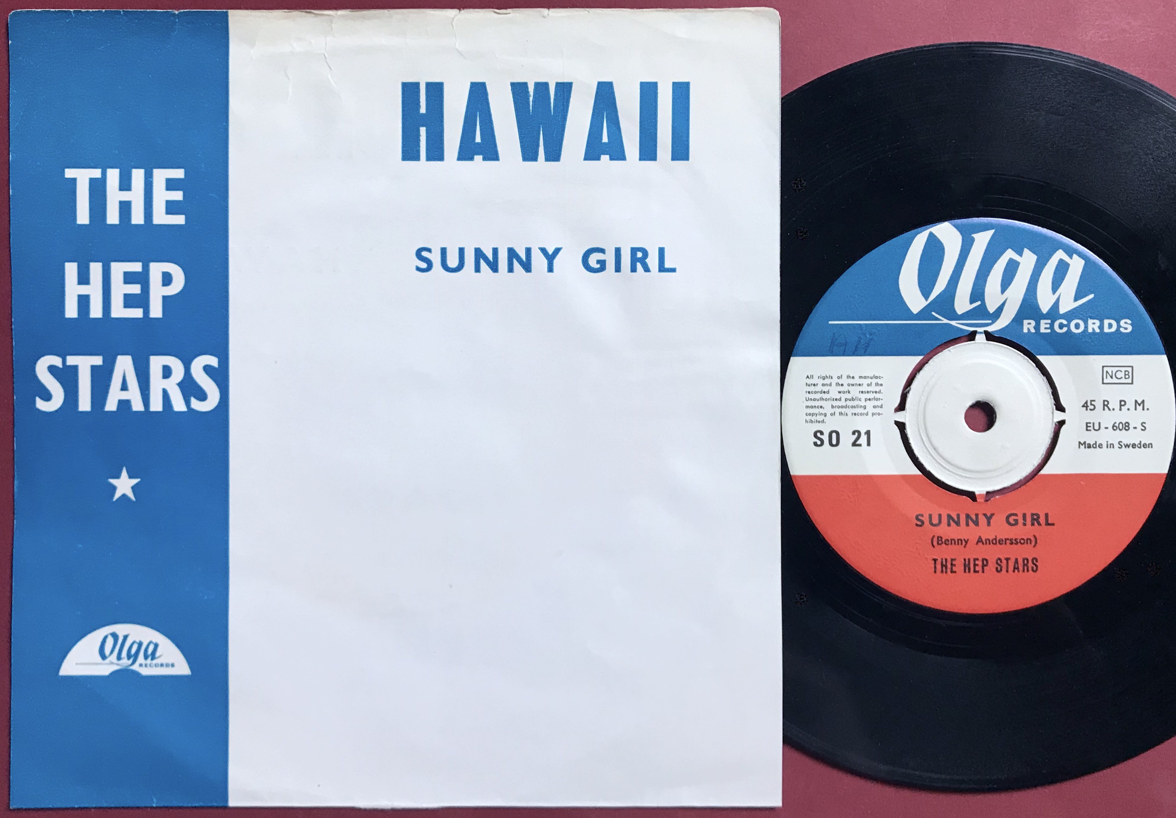 HEP STARS - Sunny girl TRYCKT insida Swe PS 1966 - 2