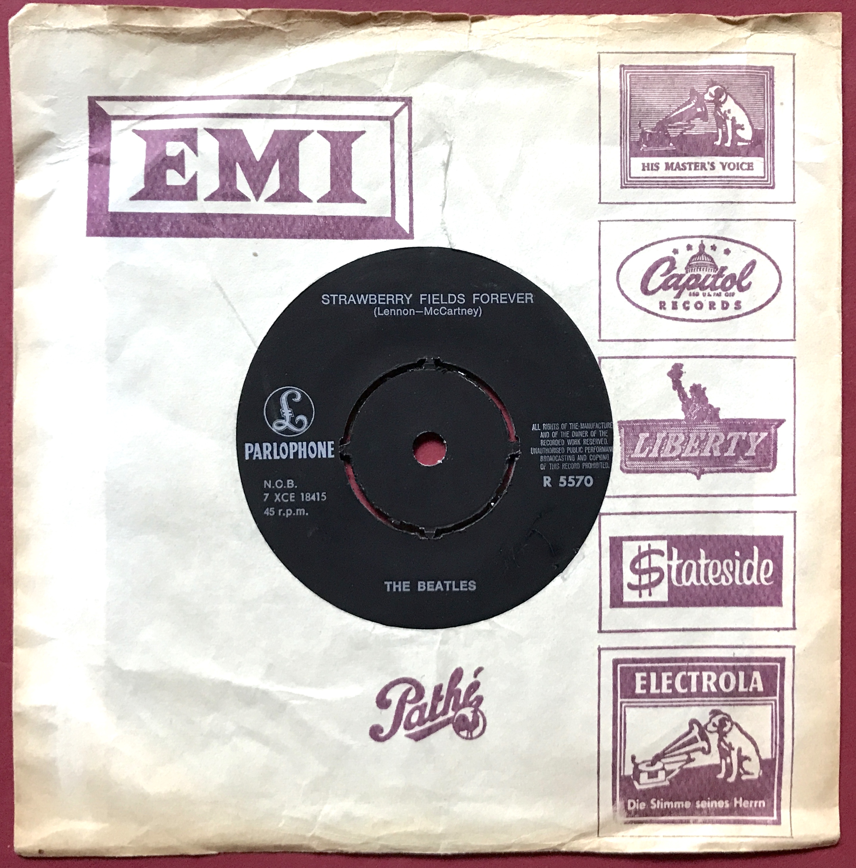 BEATLES - Penny Lane Finnish 7" 1967  - 2