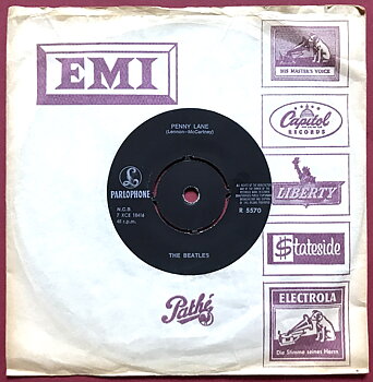 BEATLES - Penny Lane Finnish 7" 1967 
