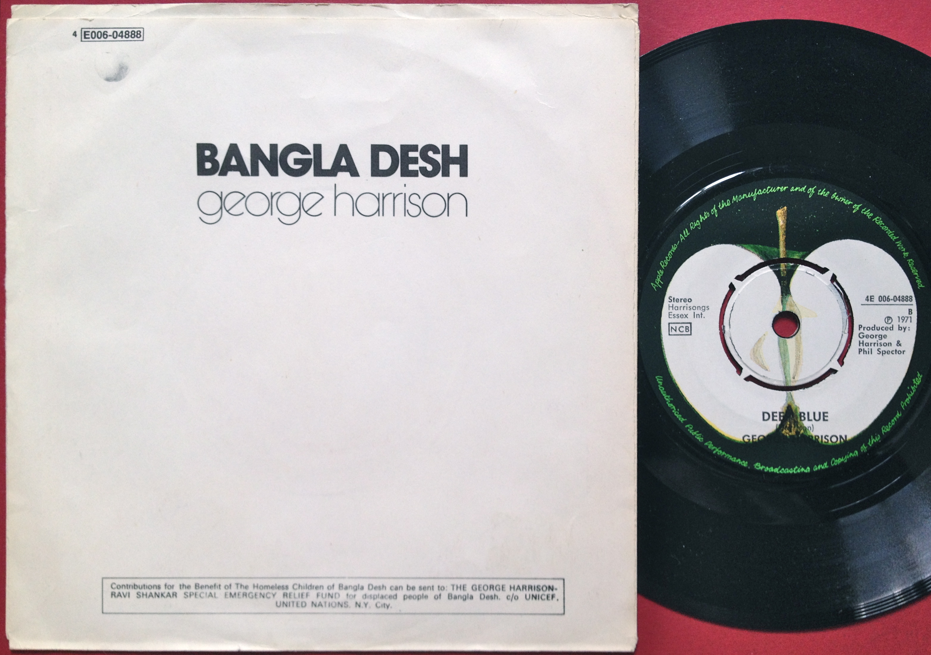 GEORGE HARRISON - Bangla-desh 7" Swe PS 1971 - 2