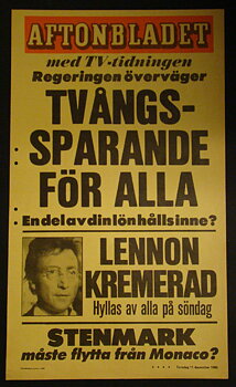 AFTONBLADET LÖPSEDEL - LENNON KREMERAD (1980)