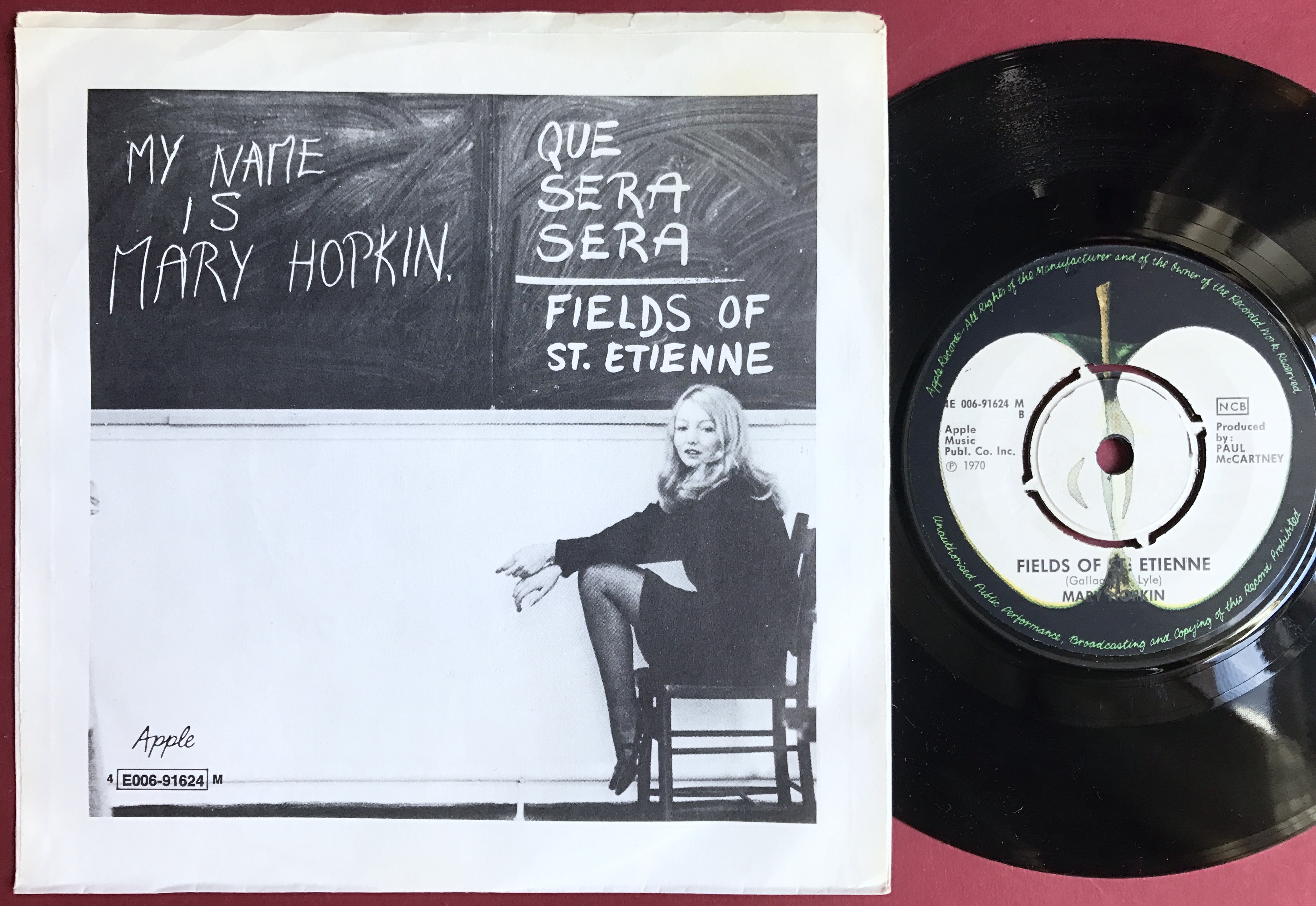 MARY HOPKIN - Que sera, sera 7" Swe PS 1970 - 2