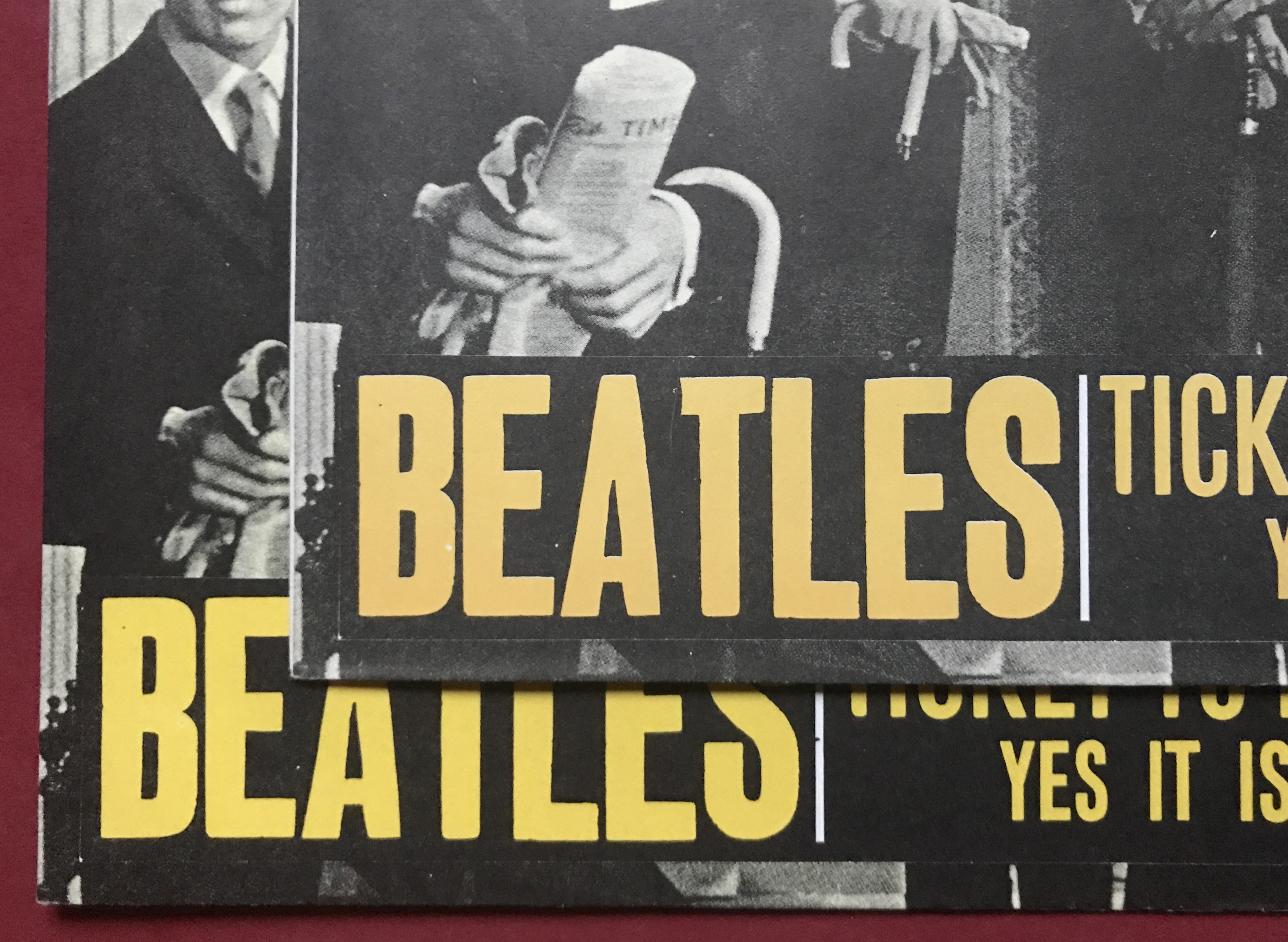 BEATLES - Ticket to ride 7" Citrongul Swe PS 1965 - 5