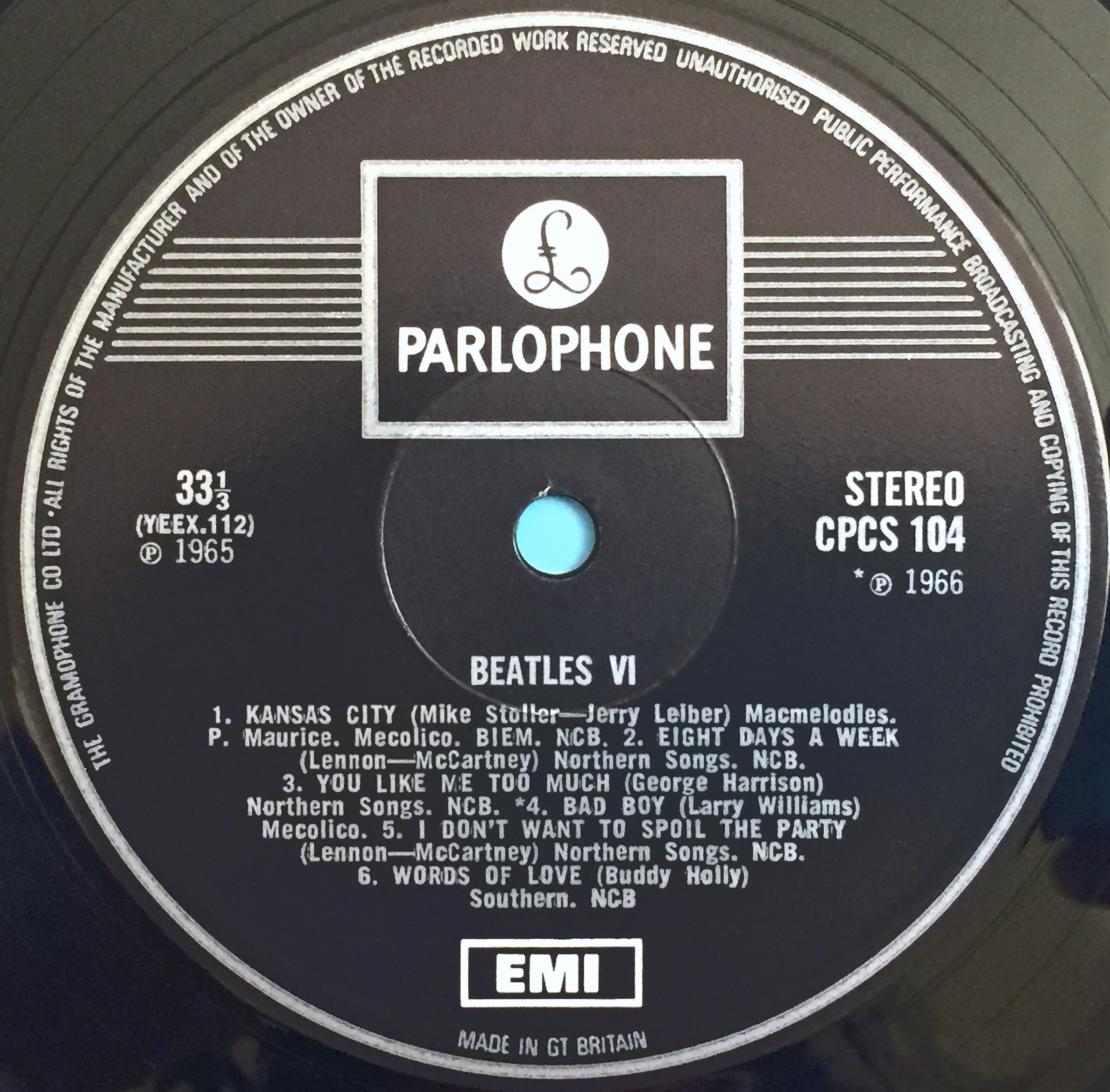 BEATLES - VI (6) UK EXPORT LP 1969 - 3