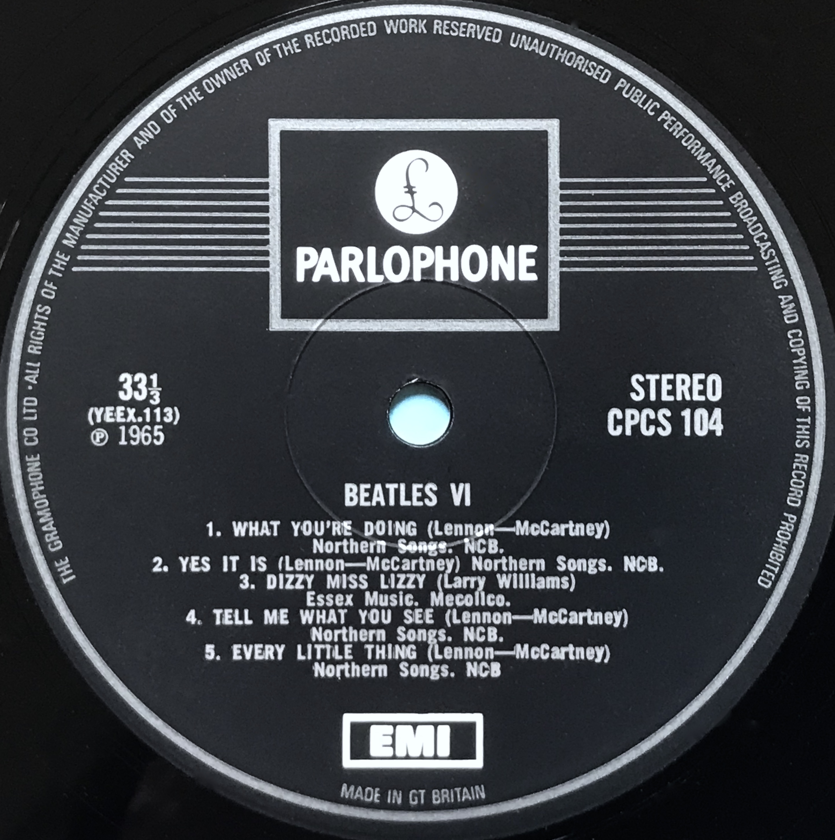BEATLES - VI (6) UK EXPORT LP 1969 - 4