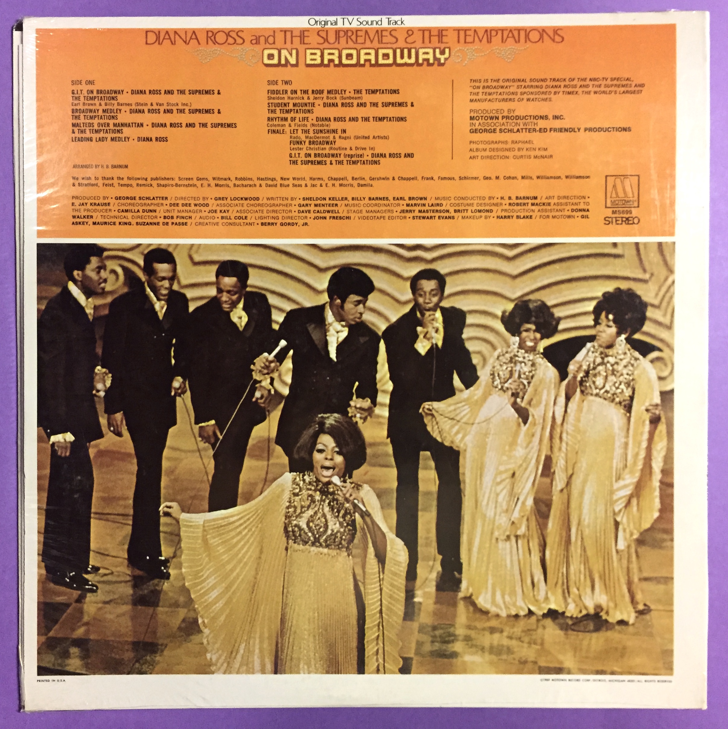DIANA ROSS SUPREMES & TEMPTATIONS - On Broadway US-orig LP 1969 OÖPPNAD! - 2