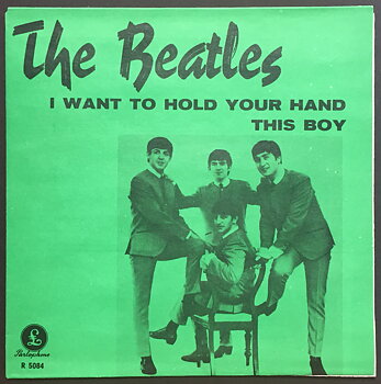 BEATLES - I want to hold your hand 7" Swe 1963 SVÅR GRÖN / MINT(-)! 