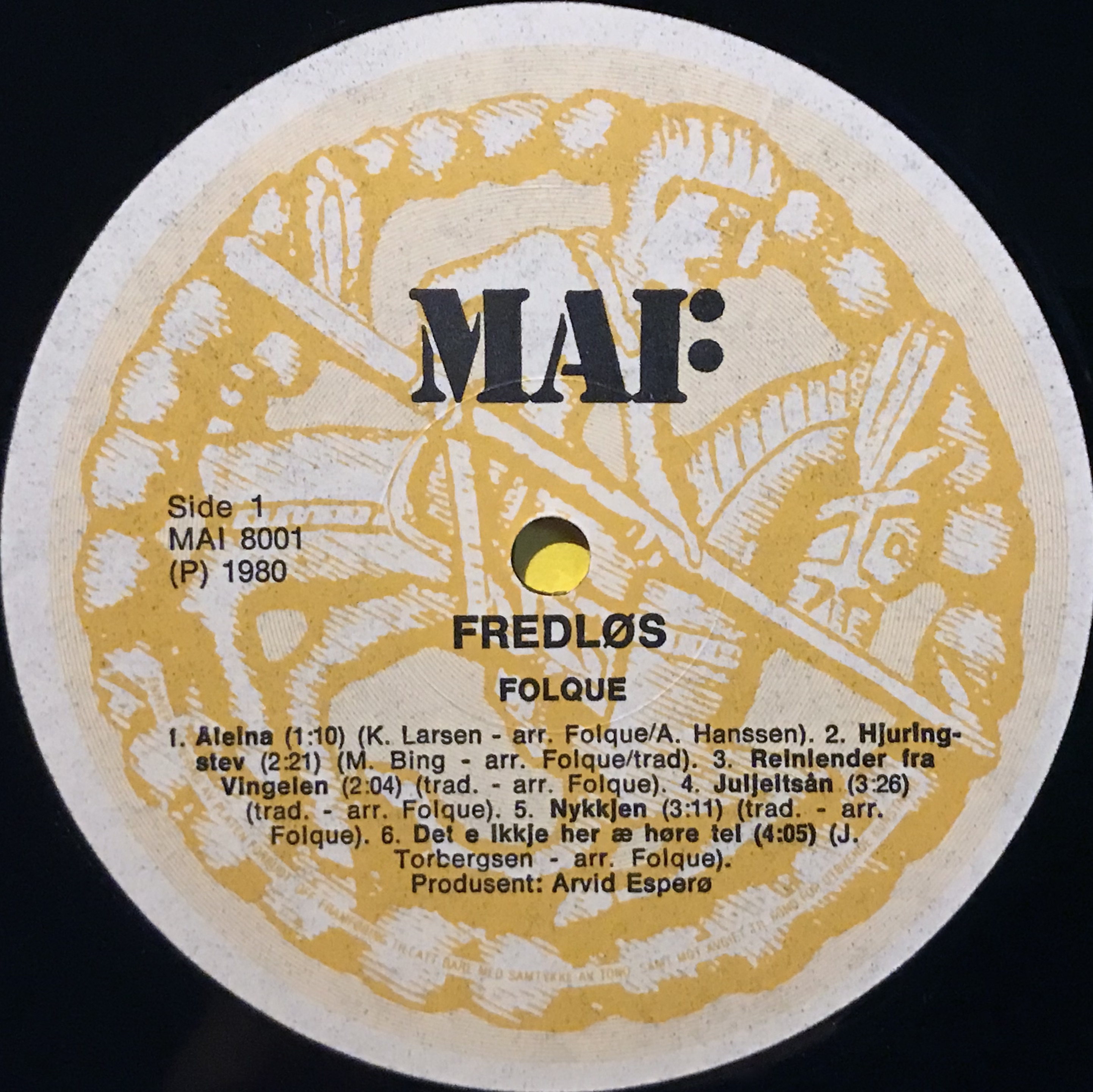 FOLQUE - Fredlös Norsk orig LP 1980 - 3