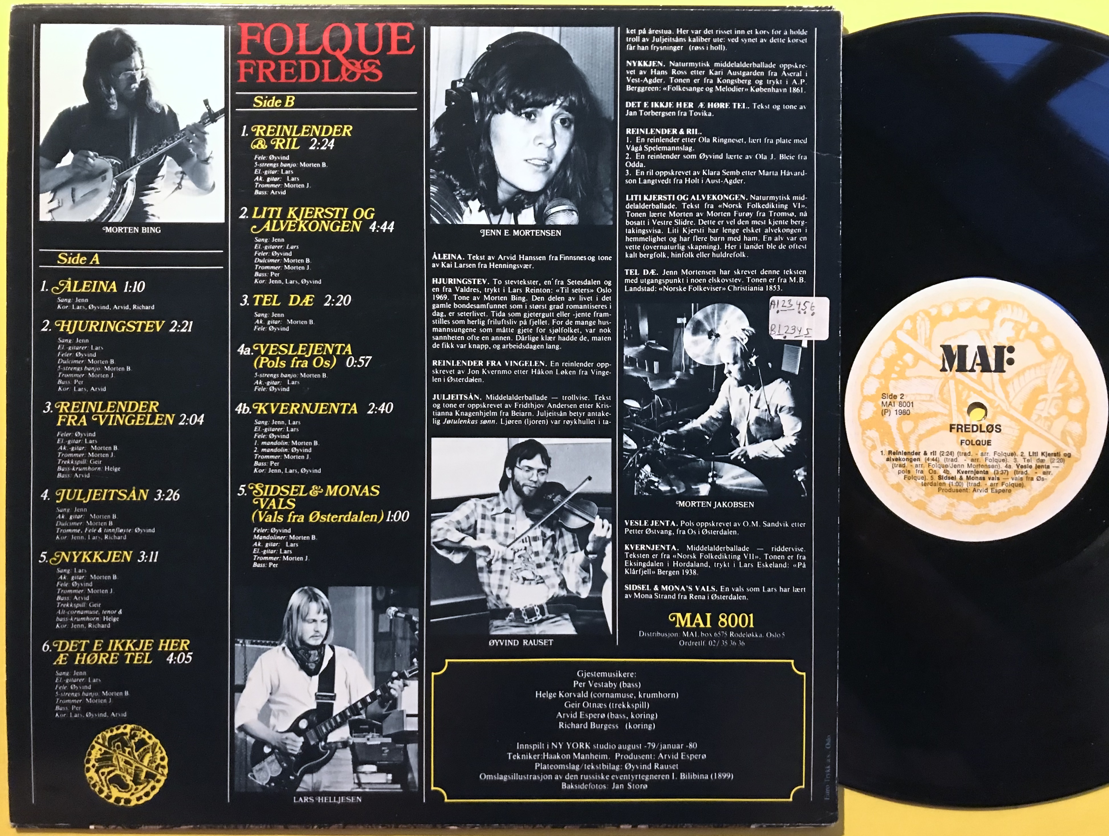 FOLQUE - Fredlös Norsk orig LP 1980 - 2