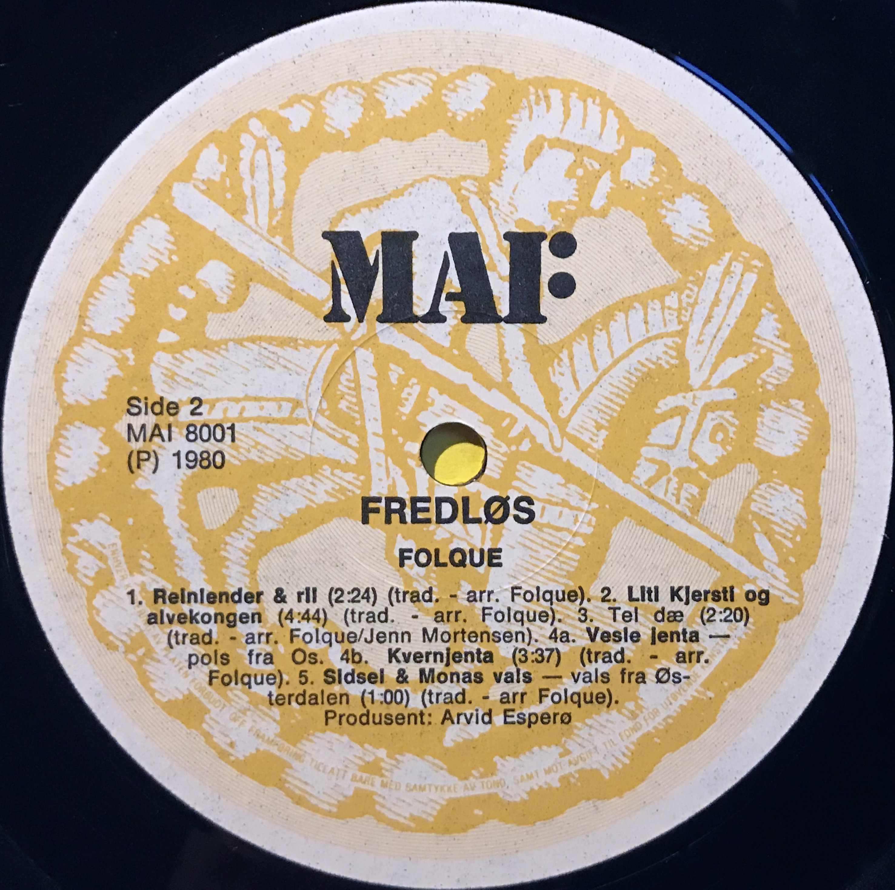 FOLQUE - Fredlös Norsk orig LP 1980 - 4
