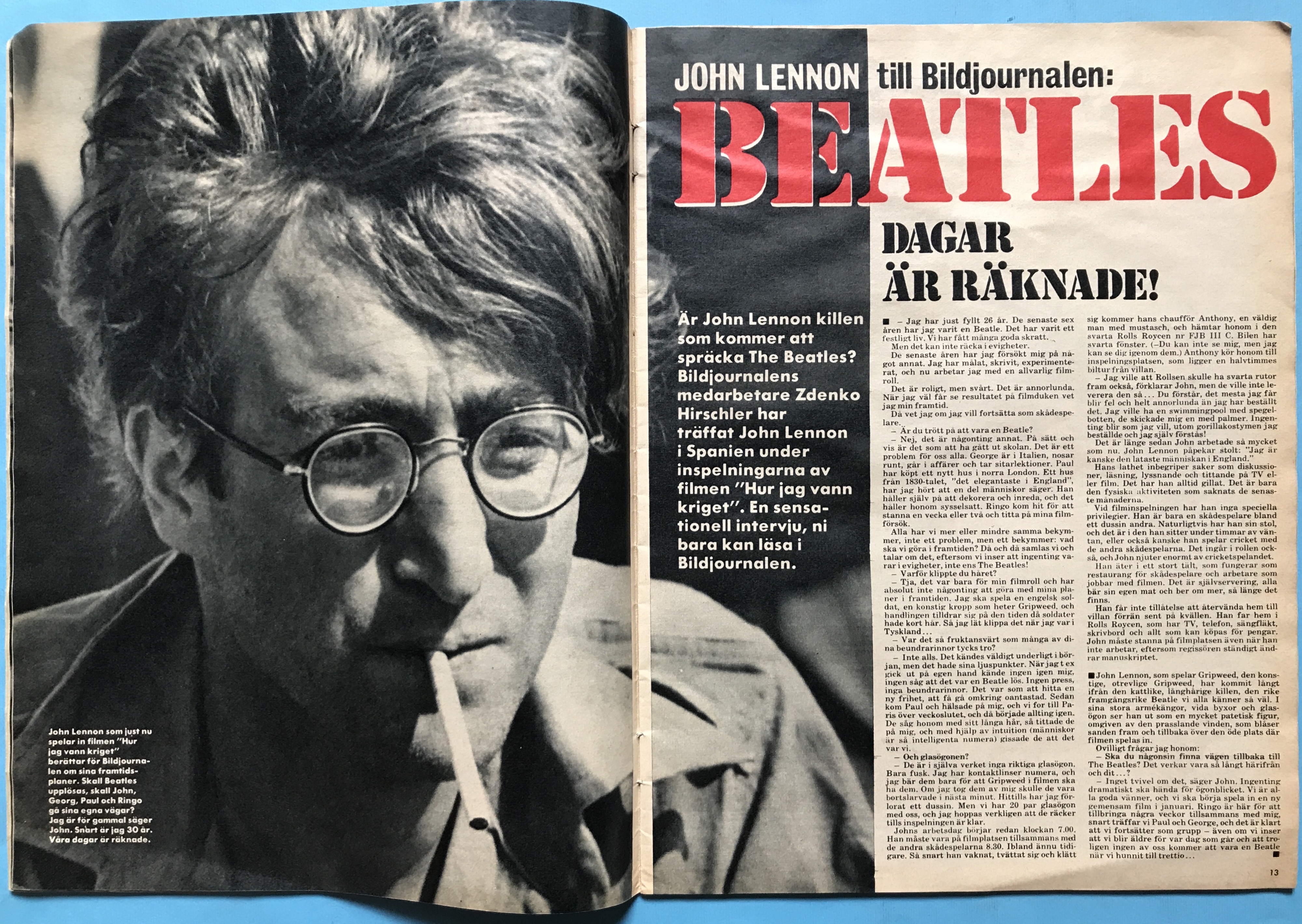 BILDJOURNALEN - nr 44 1966 BEATLES George & Ringo omslag - 4