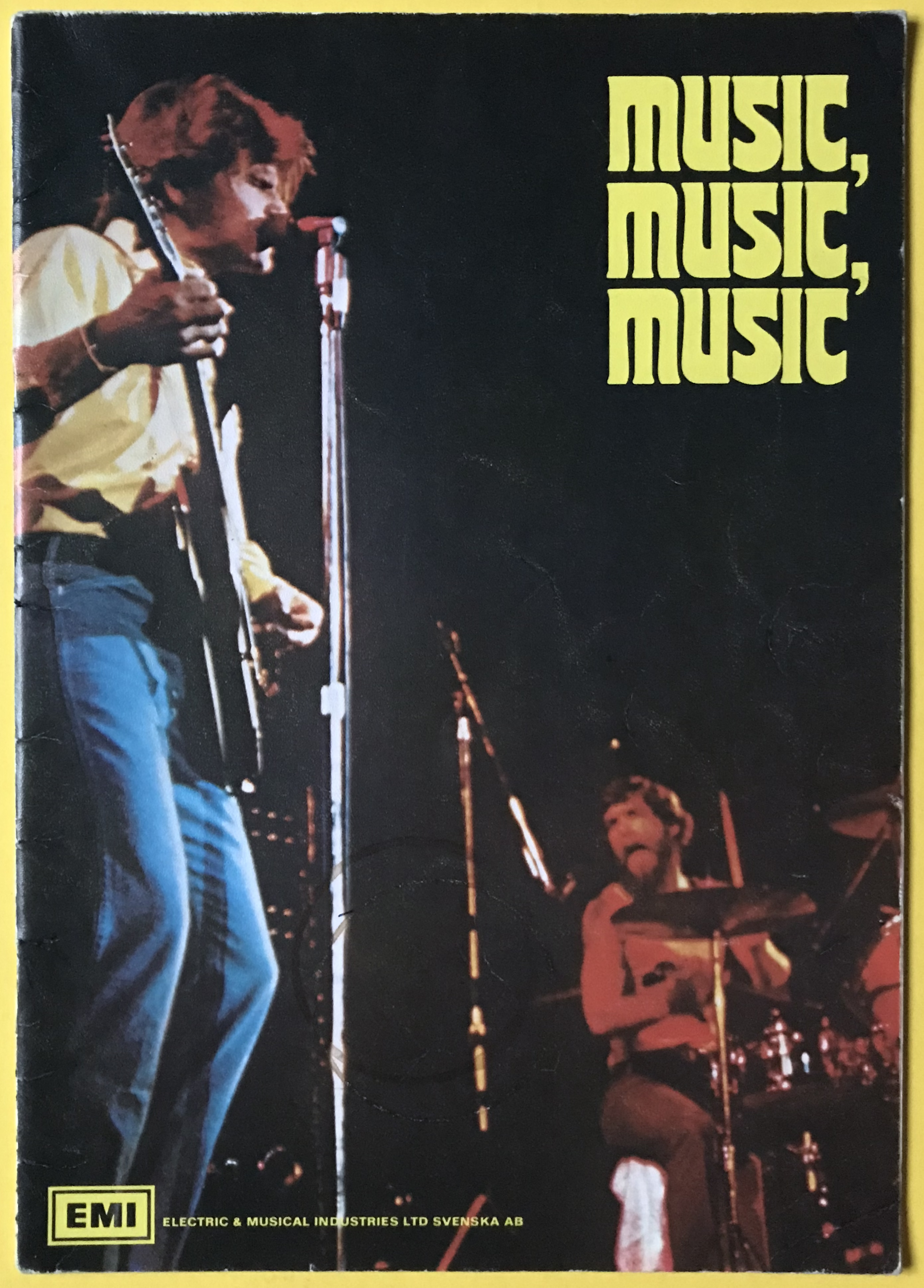 MUSIC, MUSIC, MUSIC - Svensk 1972 EMI skivkatalog CREEDENCE omslag