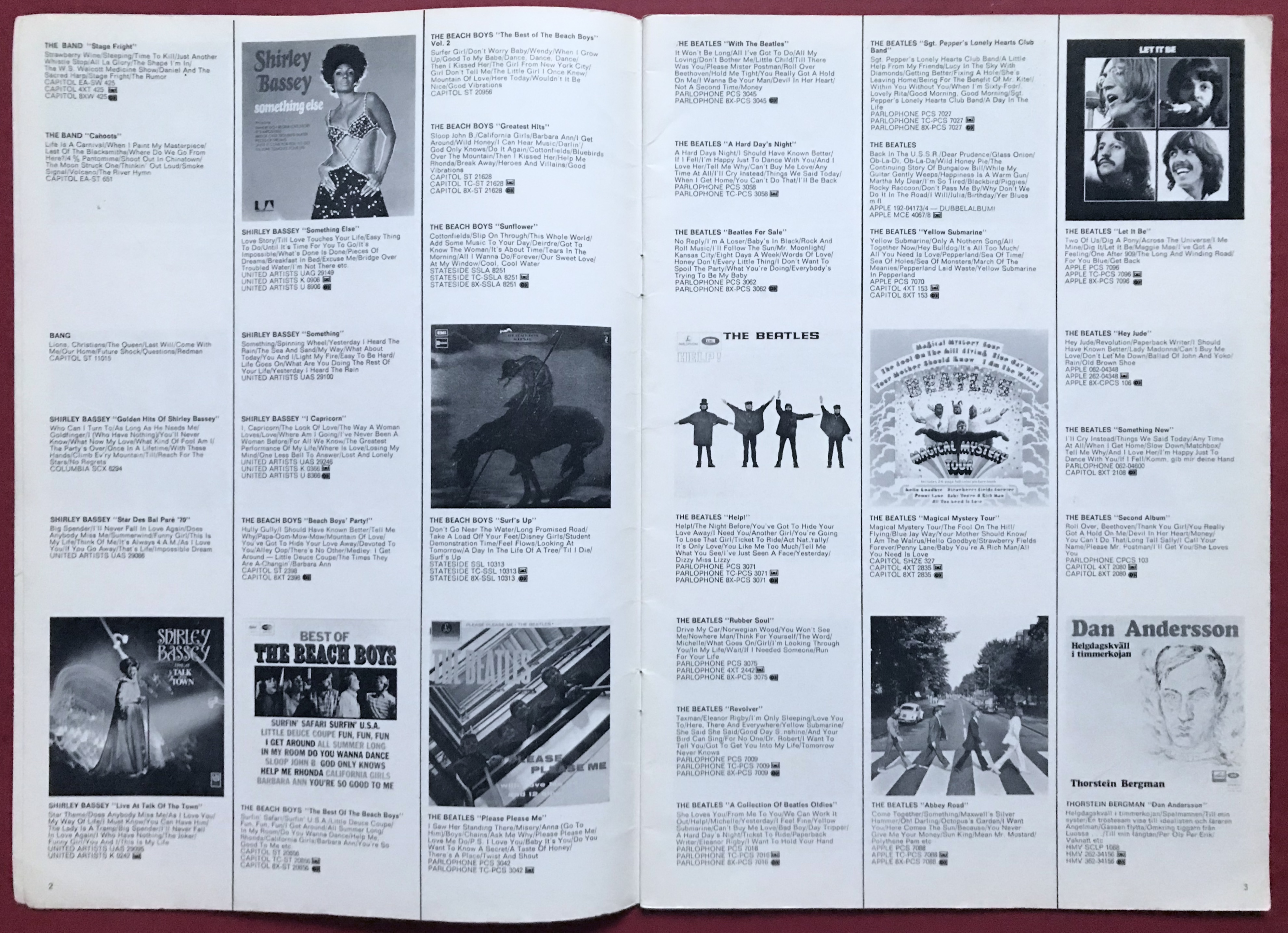 MUSIC, MUSIC, MUSIC - Svensk 1972 EMI skivkatalog CREEDENCE omslag - 3