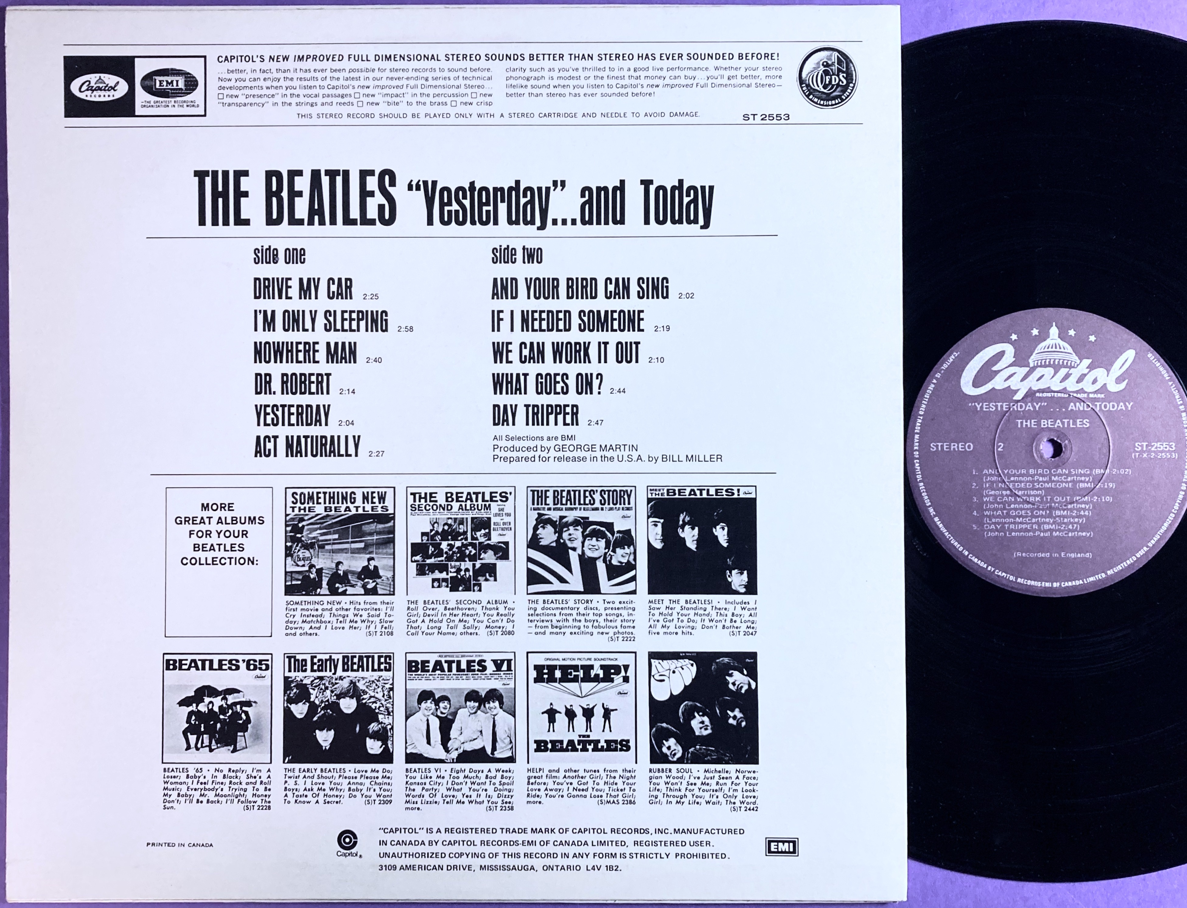 BEATLES - Yesterday and today Can LP 1966 - 2