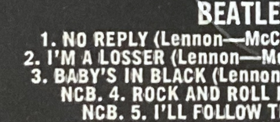 BEATLES - For sale "LOSSER" Misprint Stereo UK LP 1964 - 6