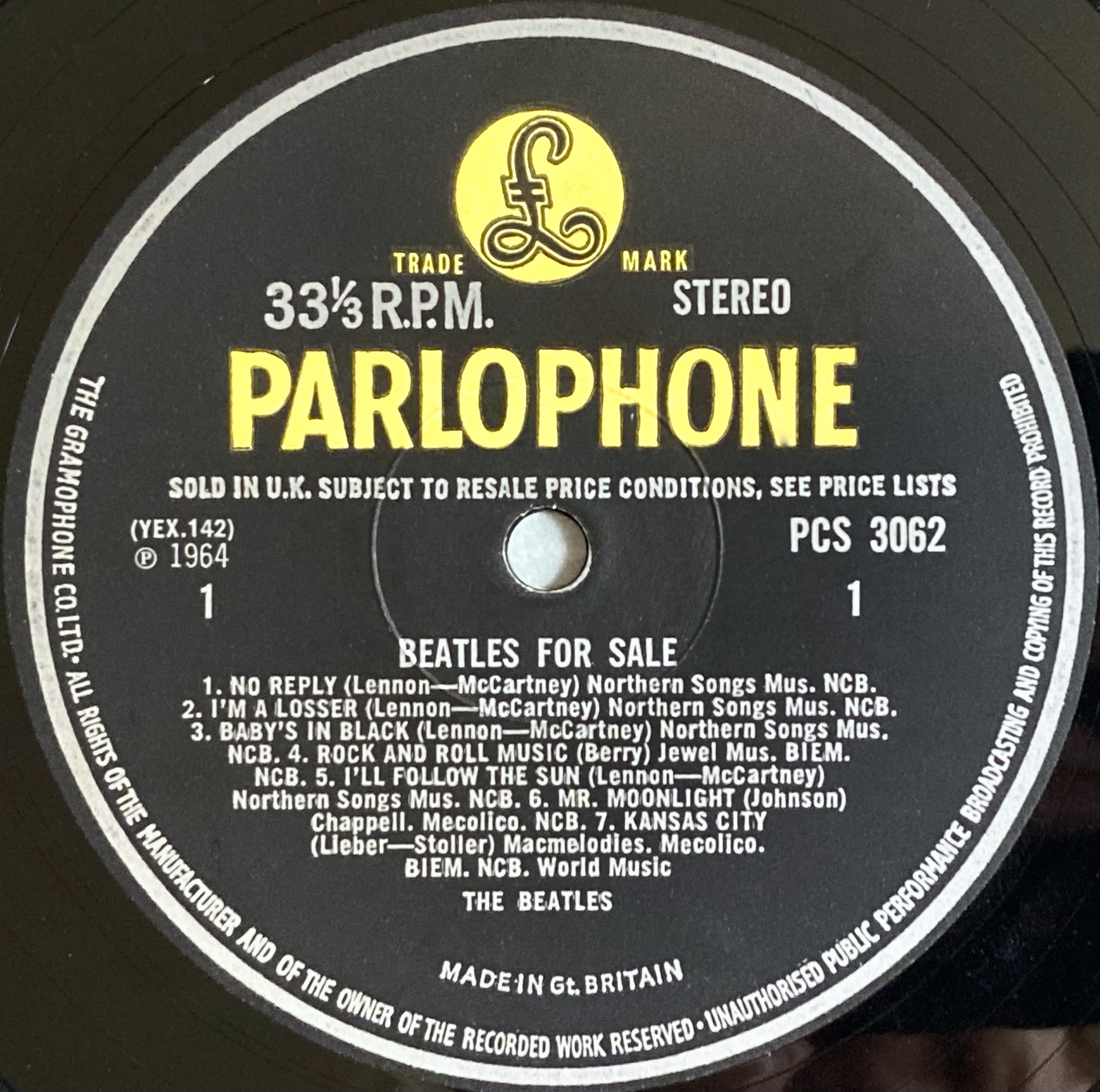 BEATLES - For sale "LOSSER" Misprint Stereo UK LP 1964 - 5